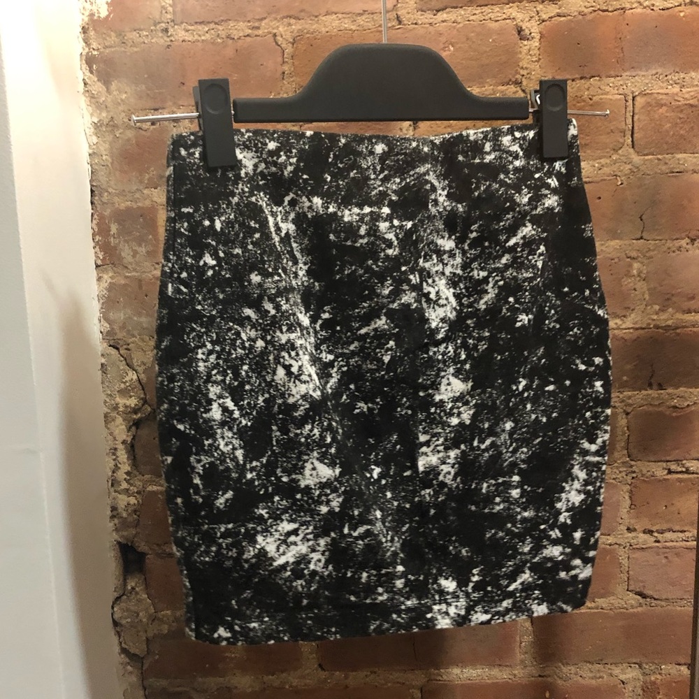 Betsey Johnson Acid Wash Bodycon Skirt